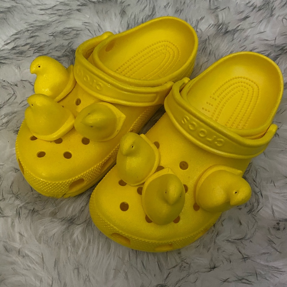 Yellow PEEP Crocs